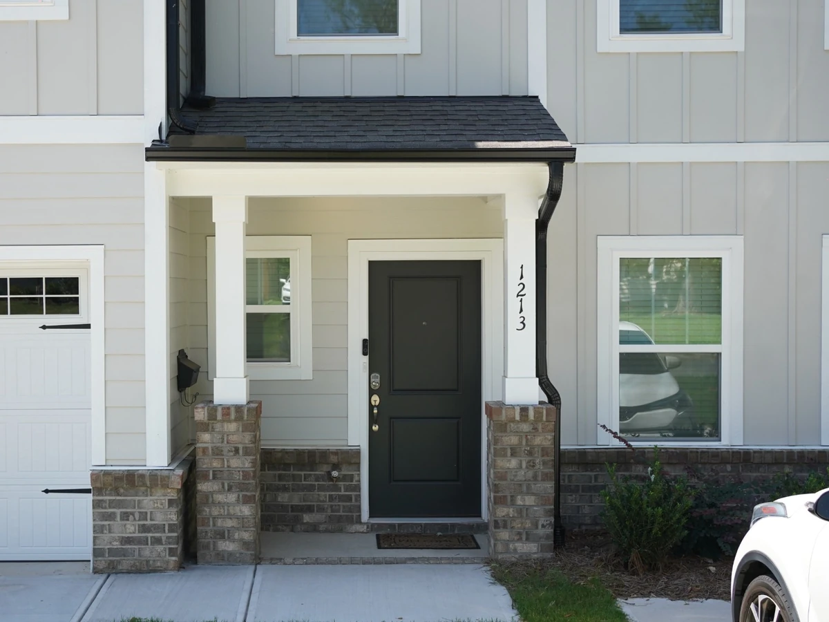 Front door of a Bedrock home